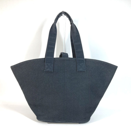 Hermes Shoulder Bag Cotton With Porch Panier De Plage Black