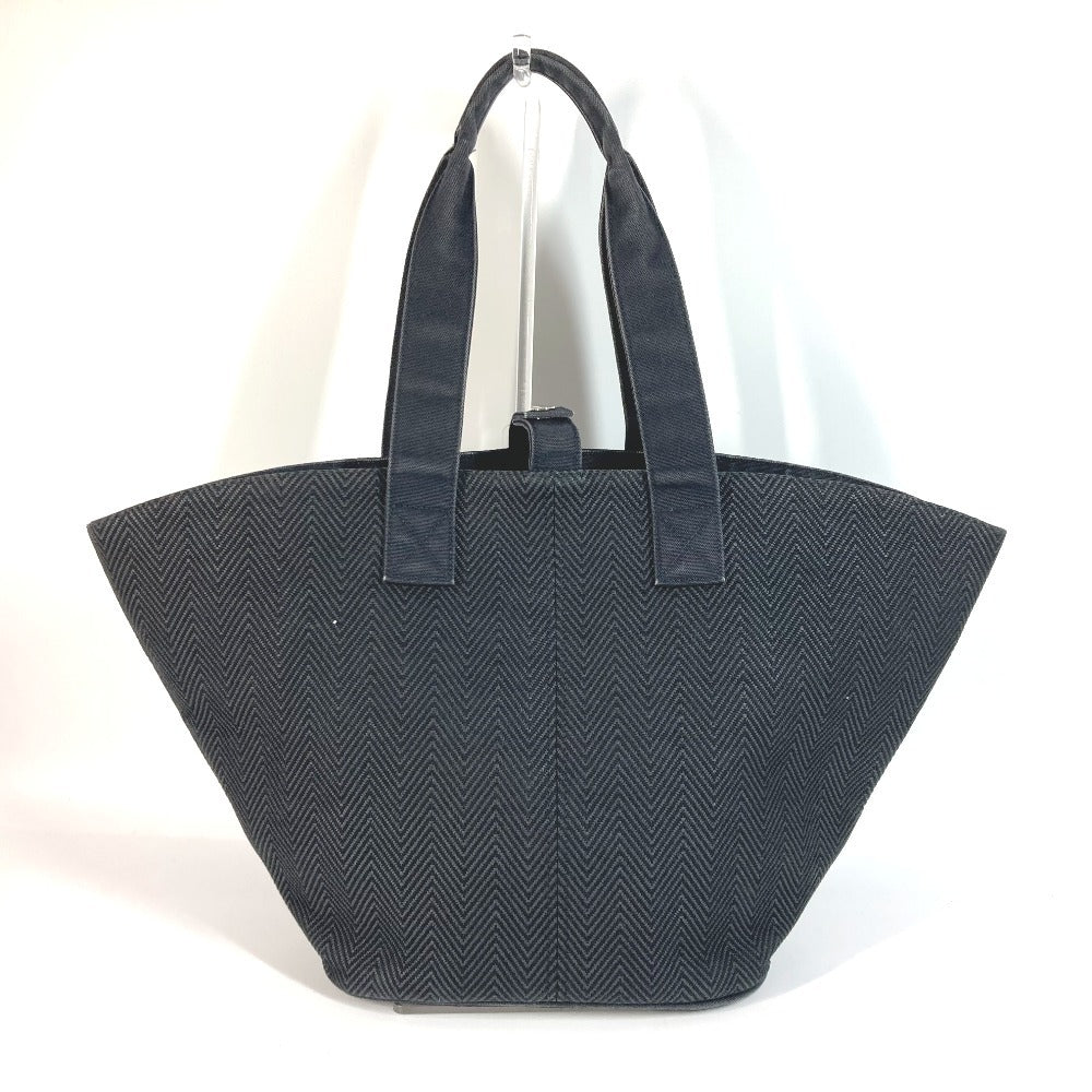 Hermes Shoulder Bag Cotton With Porch Panier De Plage Black