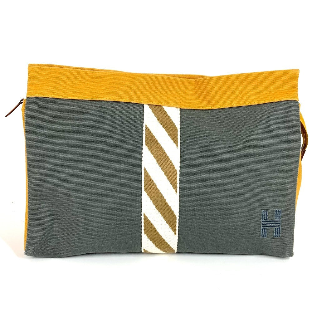 Clutch Bag Cotton Gray H Jimet Gm Logo