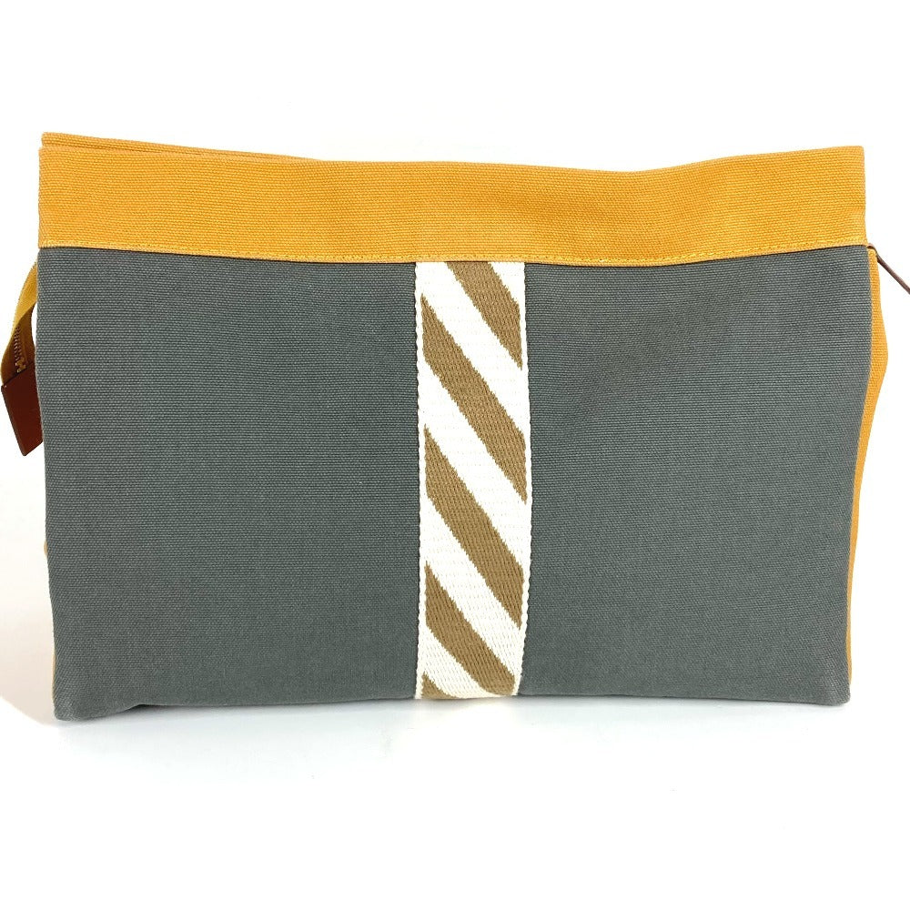 Clutch Bag Cotton Gray H Jimet Gm Logo