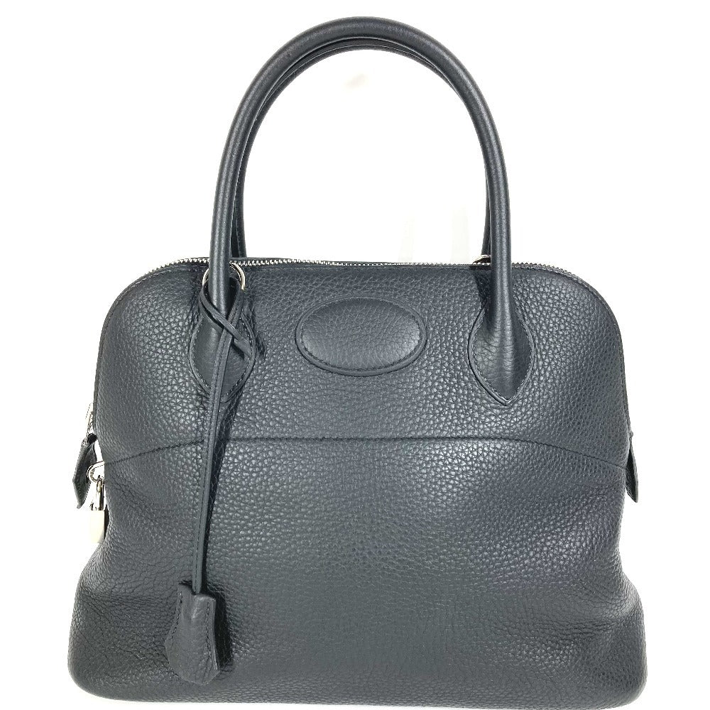 Taurillon Clemence Bolide Bolide Leather Black Travel Bag