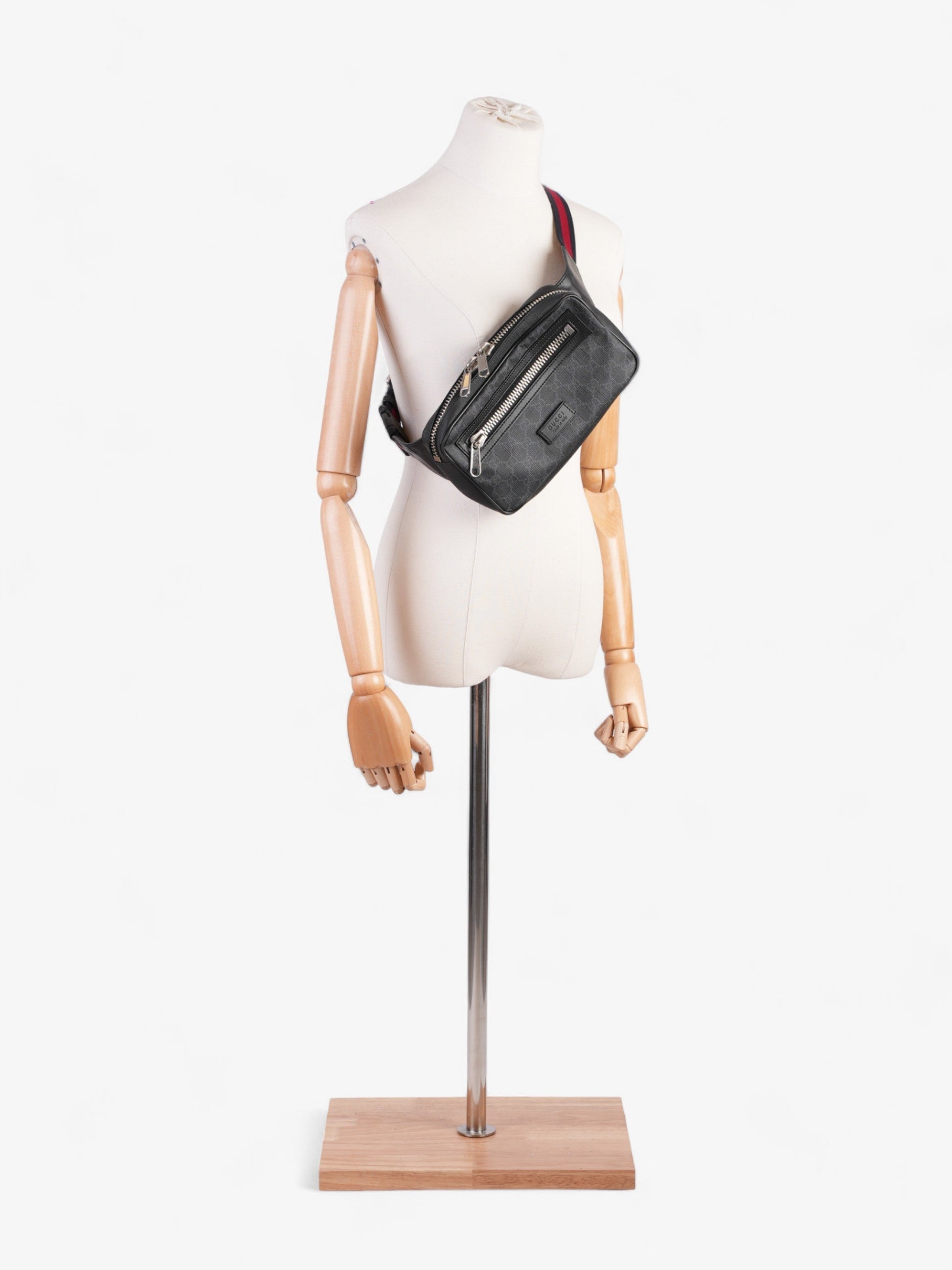 Gucci Web Belt Bag Supreme Coated Canvas Blue Accessory