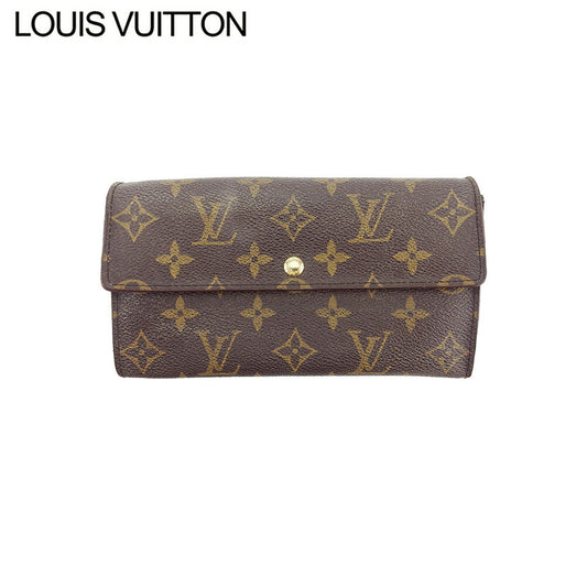 Louis Vuitton Long Purse Pochette Porto Moné Brown Wallet Case