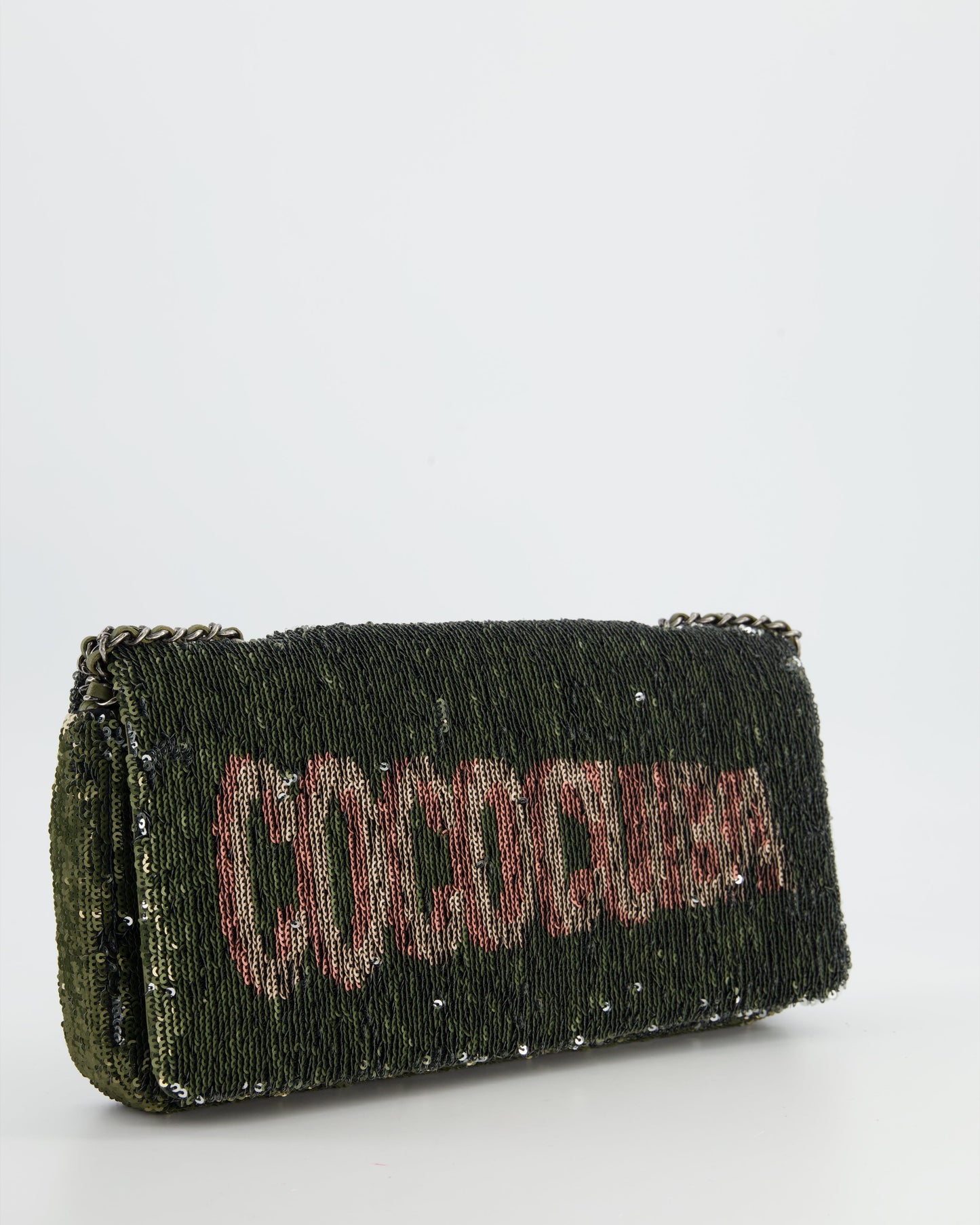 Chanel *Limited Edition* Limited Edition Khaki Sequin Coco Cuba Accessory