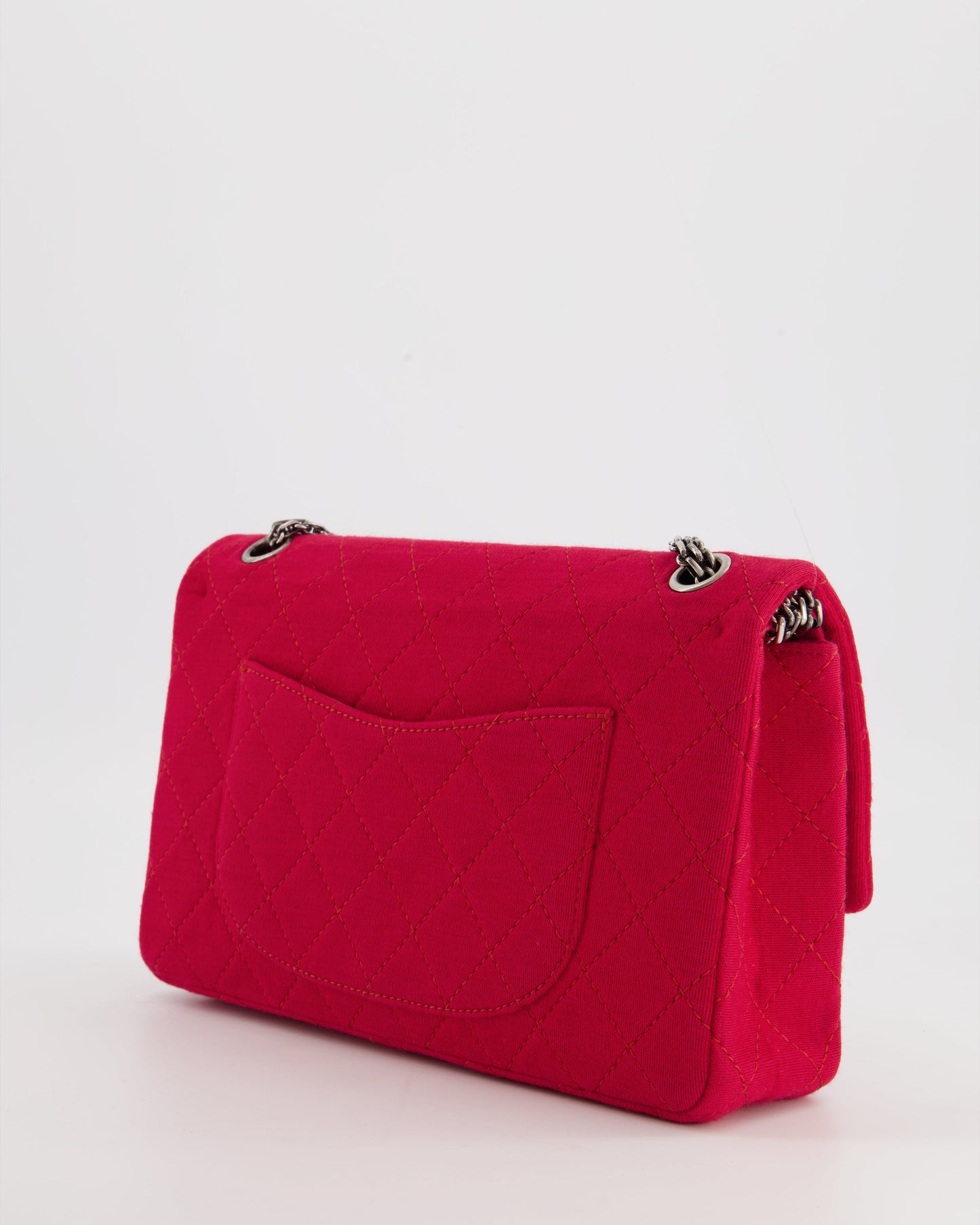Chanel *FIRE * Red Medium Reissue 2.55 Double Flap Bag in Quilted Fabric with Ruthenium Hardware RRP - £8,530