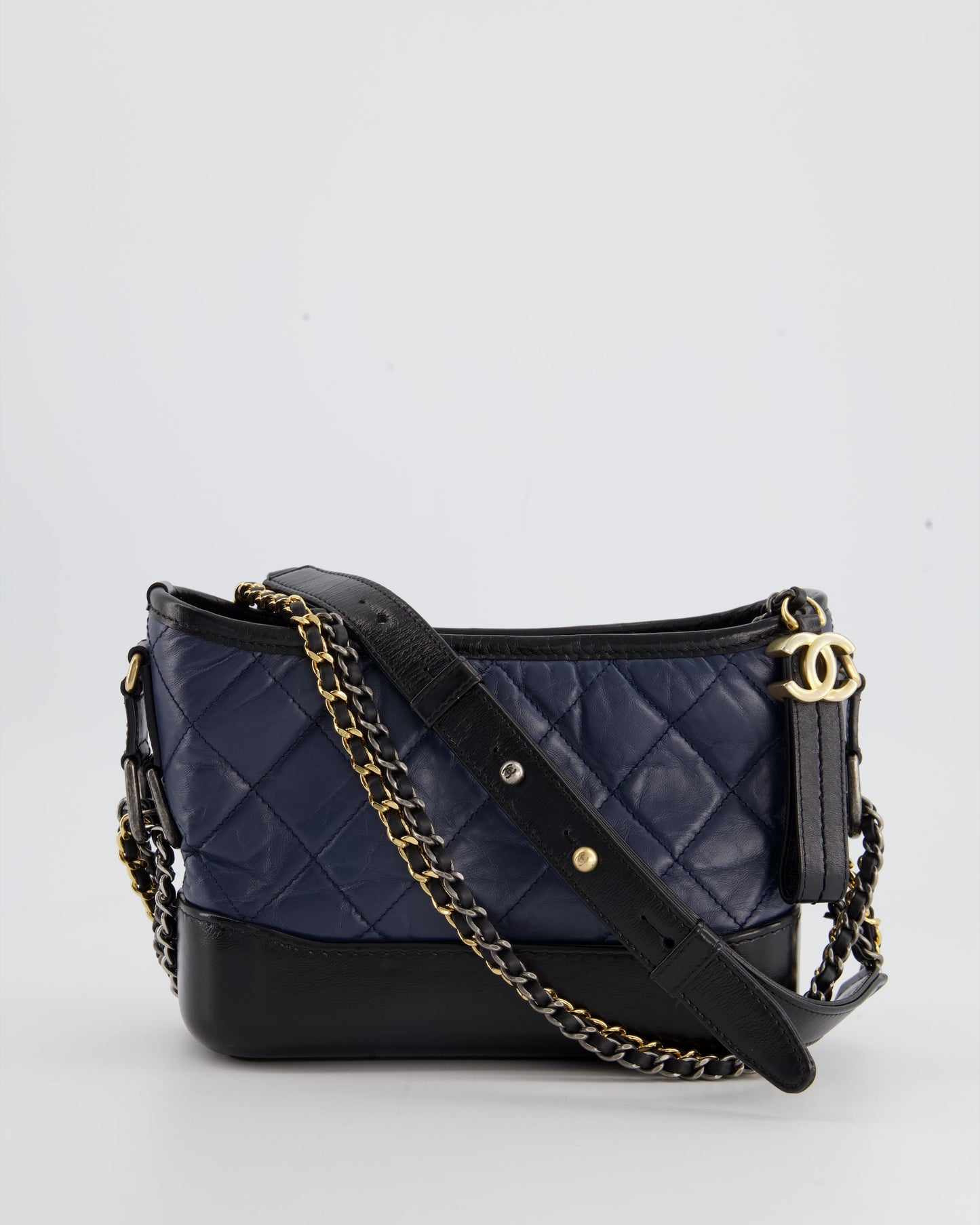 Chanel *FIRE * Blue & Black Small Gabrielle in Lambskin Leather with Mixed Hardware Accessory