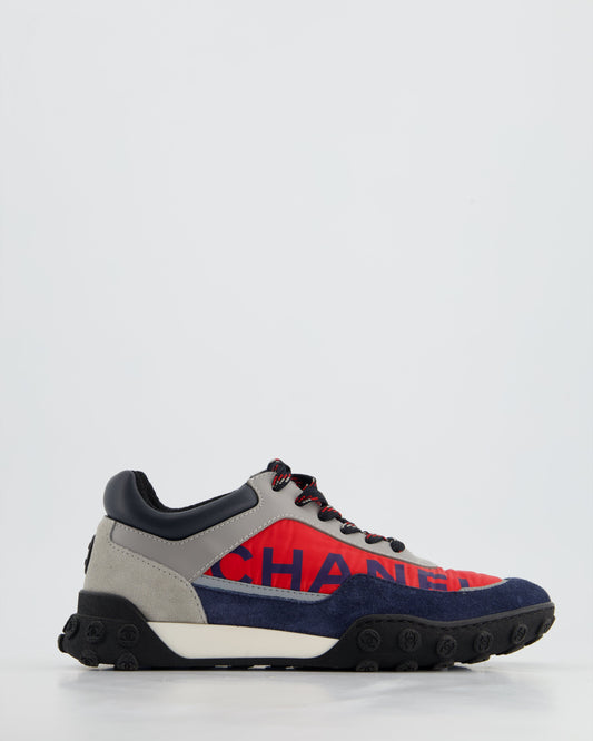 Chanel Red and Blue Nylon Trainers Size EU 36 Accessory