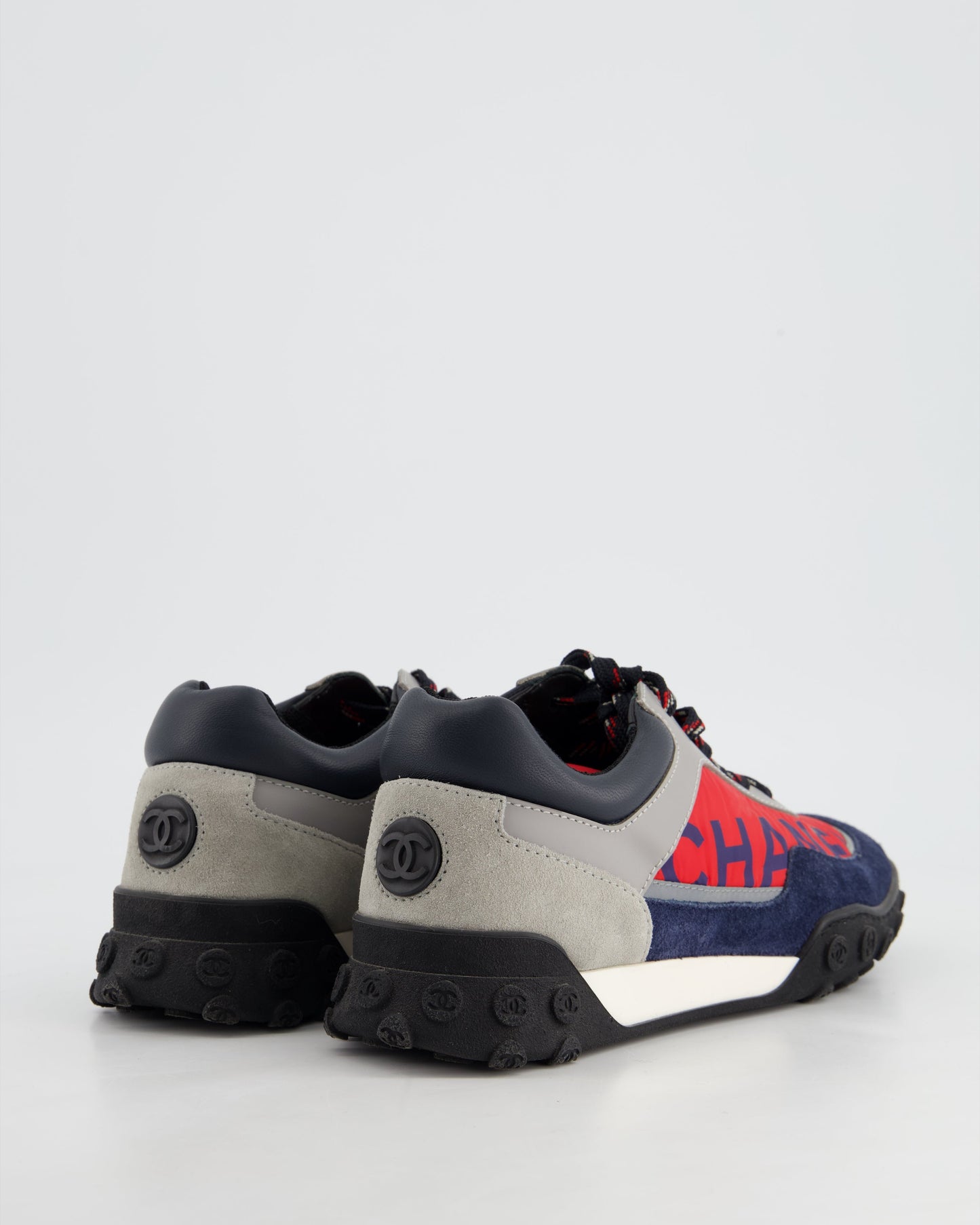 Chanel Red and Blue Nylon Trainers Size EU 36 Accessory