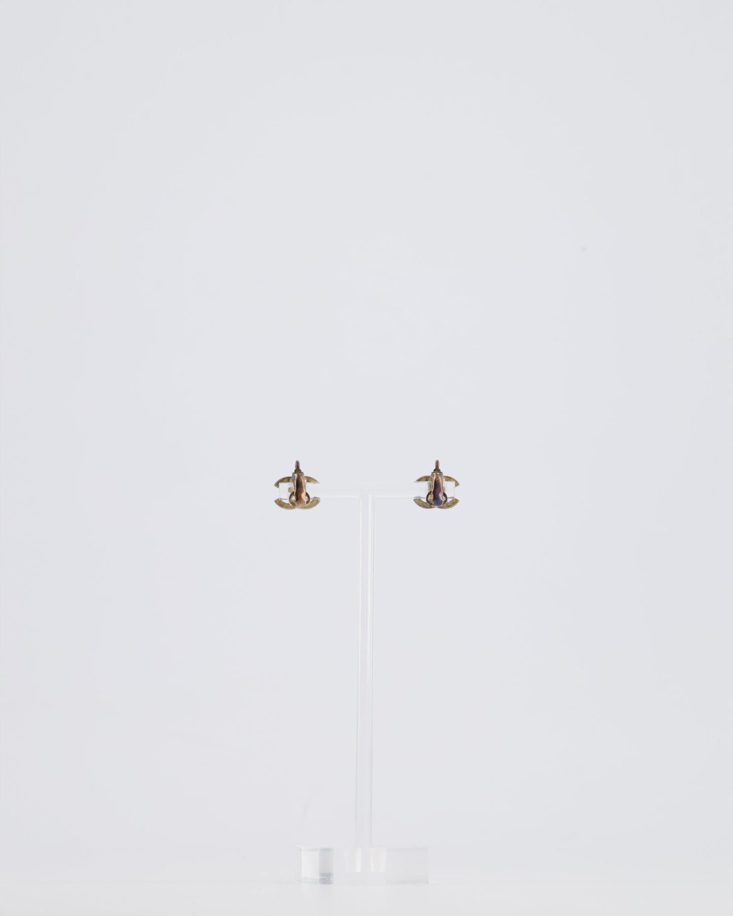 Chanel *HOT* Ruthenium and Black Enamel CC Logo Earrings Jewelry