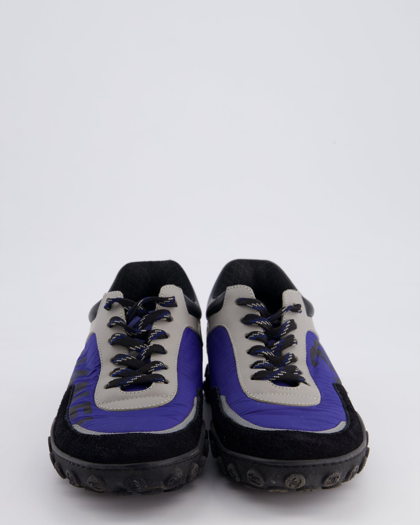 Chanel Black and Blue Nylon Trainers Size EU 38 Accessory