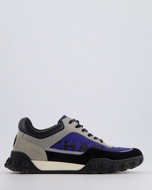 Chanel Black and Blue Nylon Trainers Size EU 38 Accessory