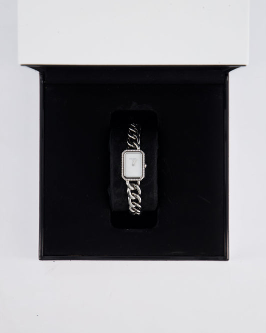 Chanel Stainless Steel Premiere Diamond and Mother of Pearl Quartz Watch