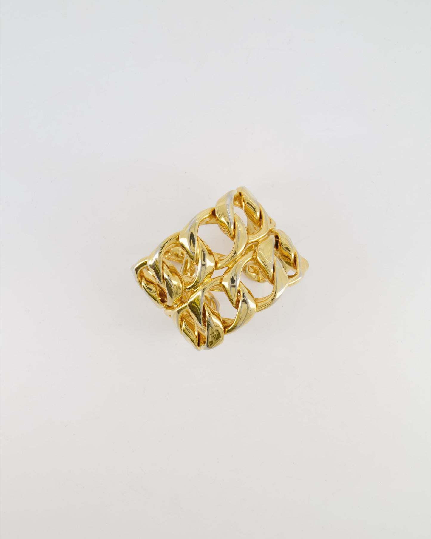 Chanel 2003 Shiny Gold Chain Bangle Bracelet