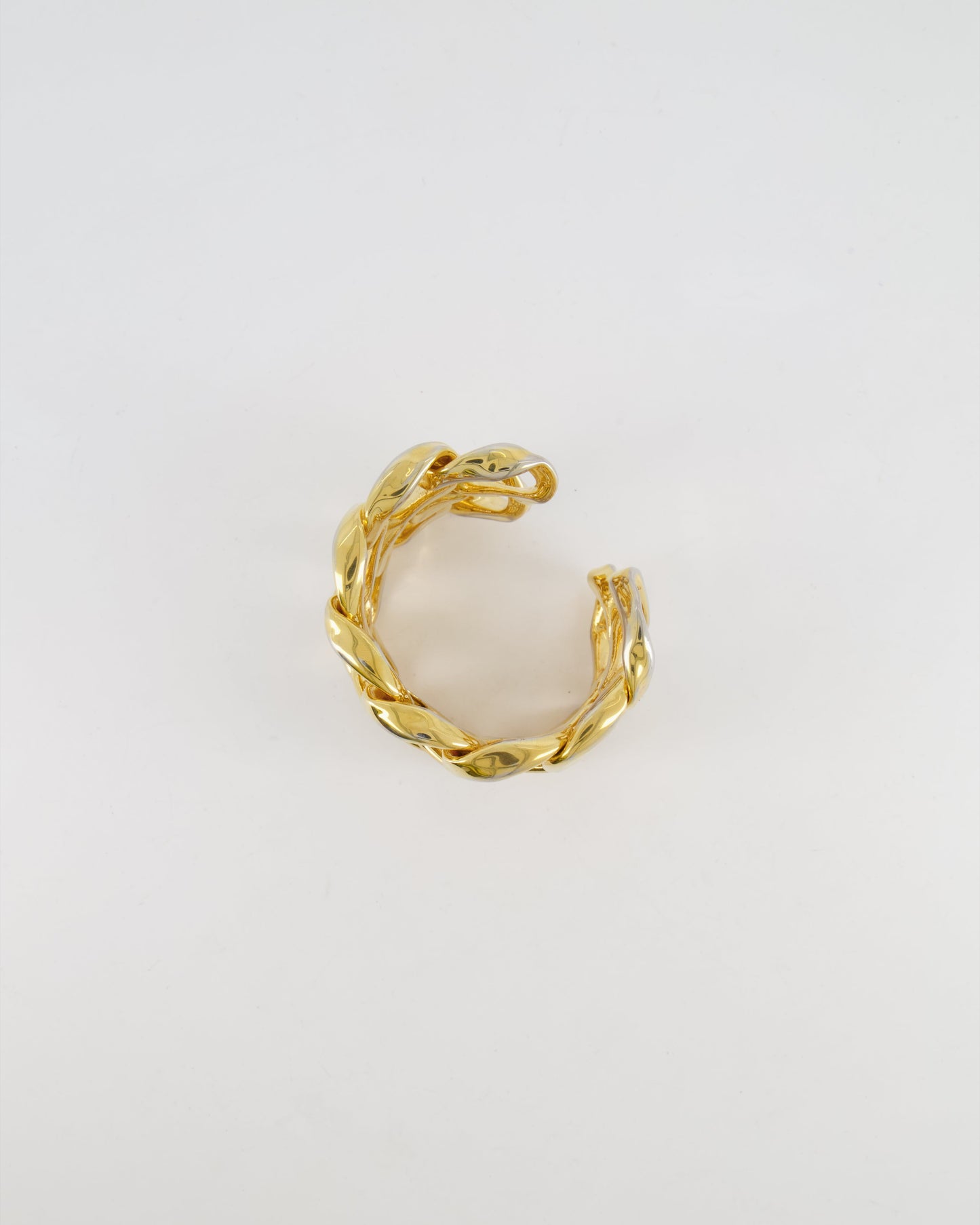 Chanel 2003 Shiny Gold Chain Bangle Bracelet