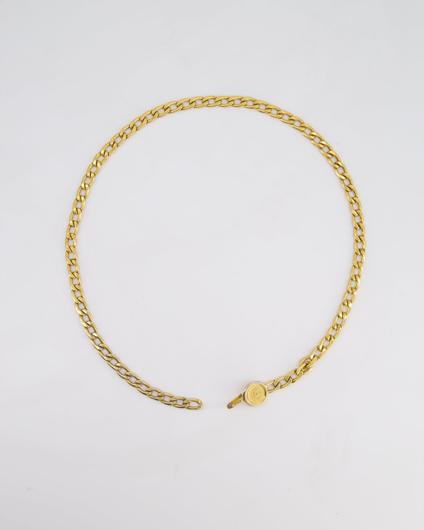Chanel Gold Chain Medallion Belt Size