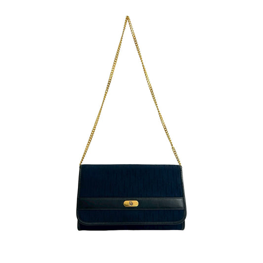 Dior Handbag issimo Trotter Shoulder Bag Canvas Blue Chain