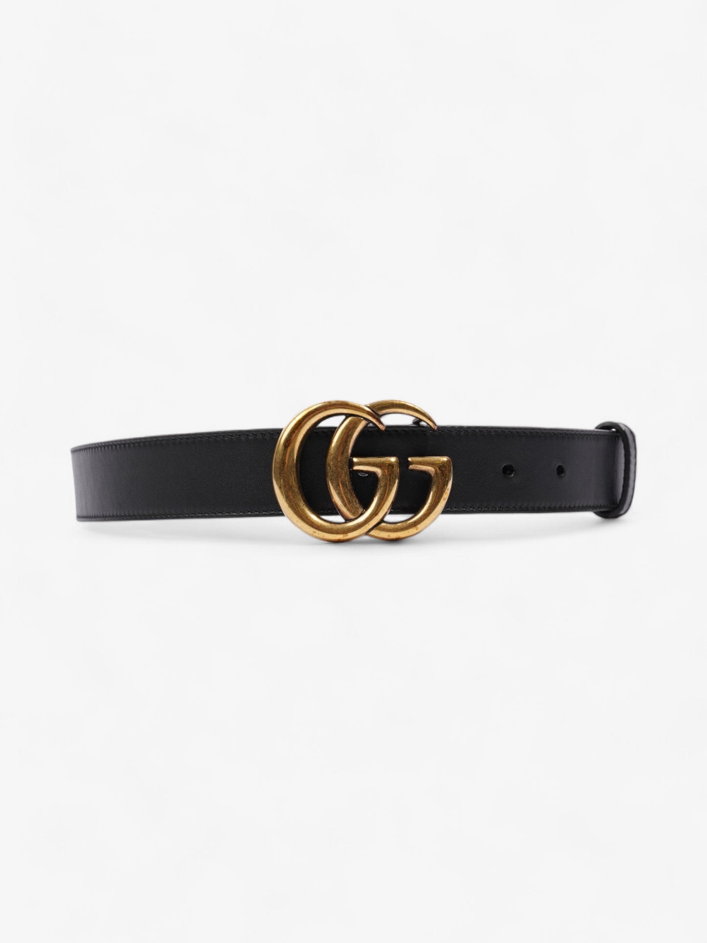 Gucci Marmont Thin Belt Handbag Leather Black Accessory 80Cm 33