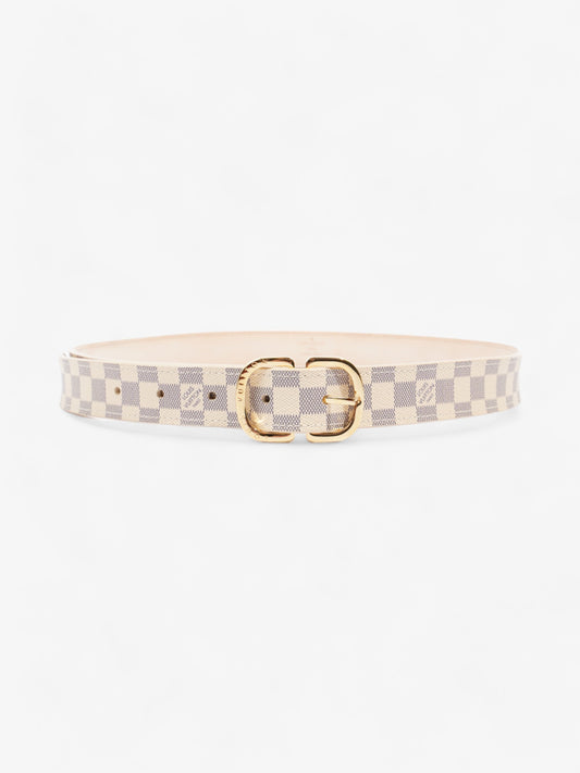 Louis Vuitton Thin Buckle Belt Azur Coated 80cm Canvas Coated Canvas Damier Apparel