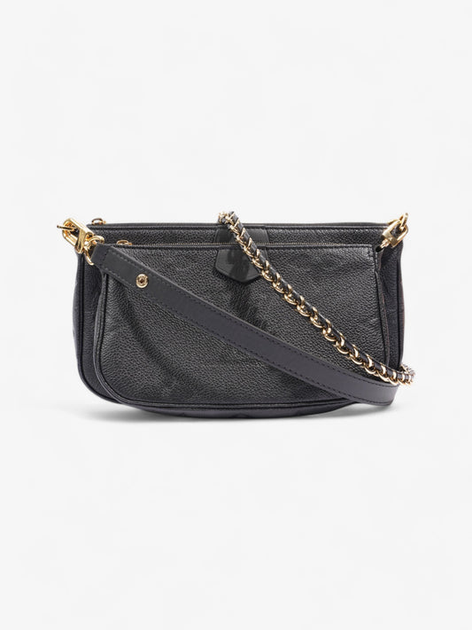 Louis Vuitton Multi Pochette Accessoires Empreinte Leather Black Clutch Bag