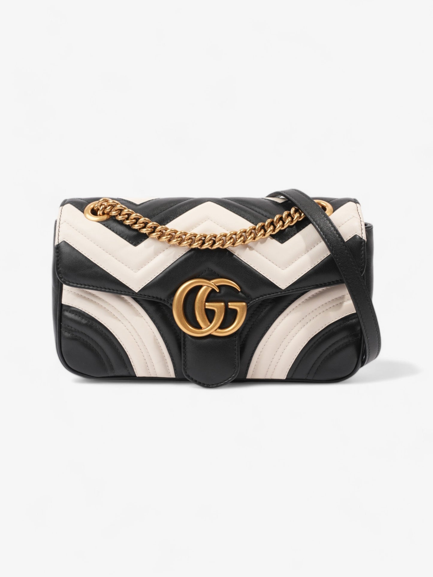 Gucci Marmont White Small Crossbody Bag Leather Matelasse