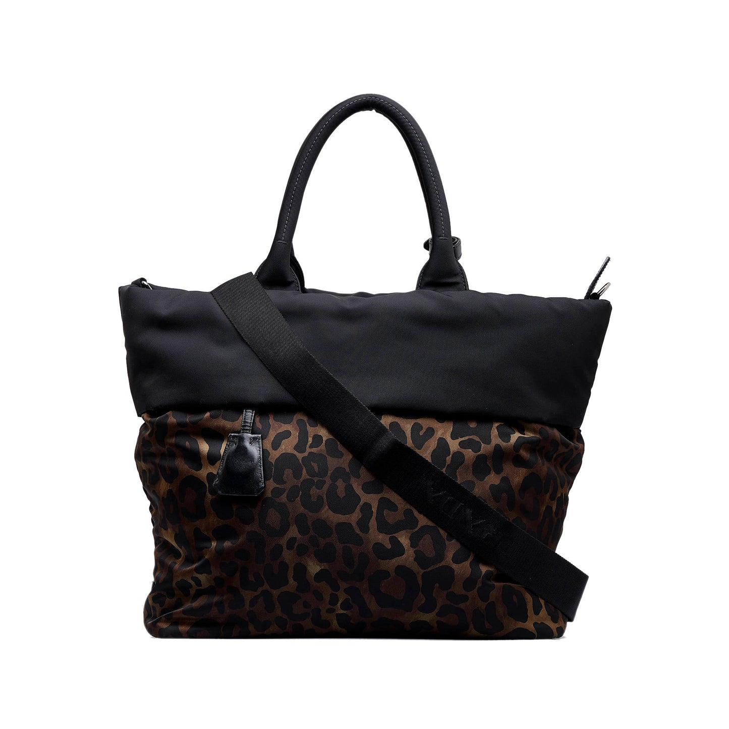 Prada Tessuto Reversible Leopard Print Satchel Satchel Bag