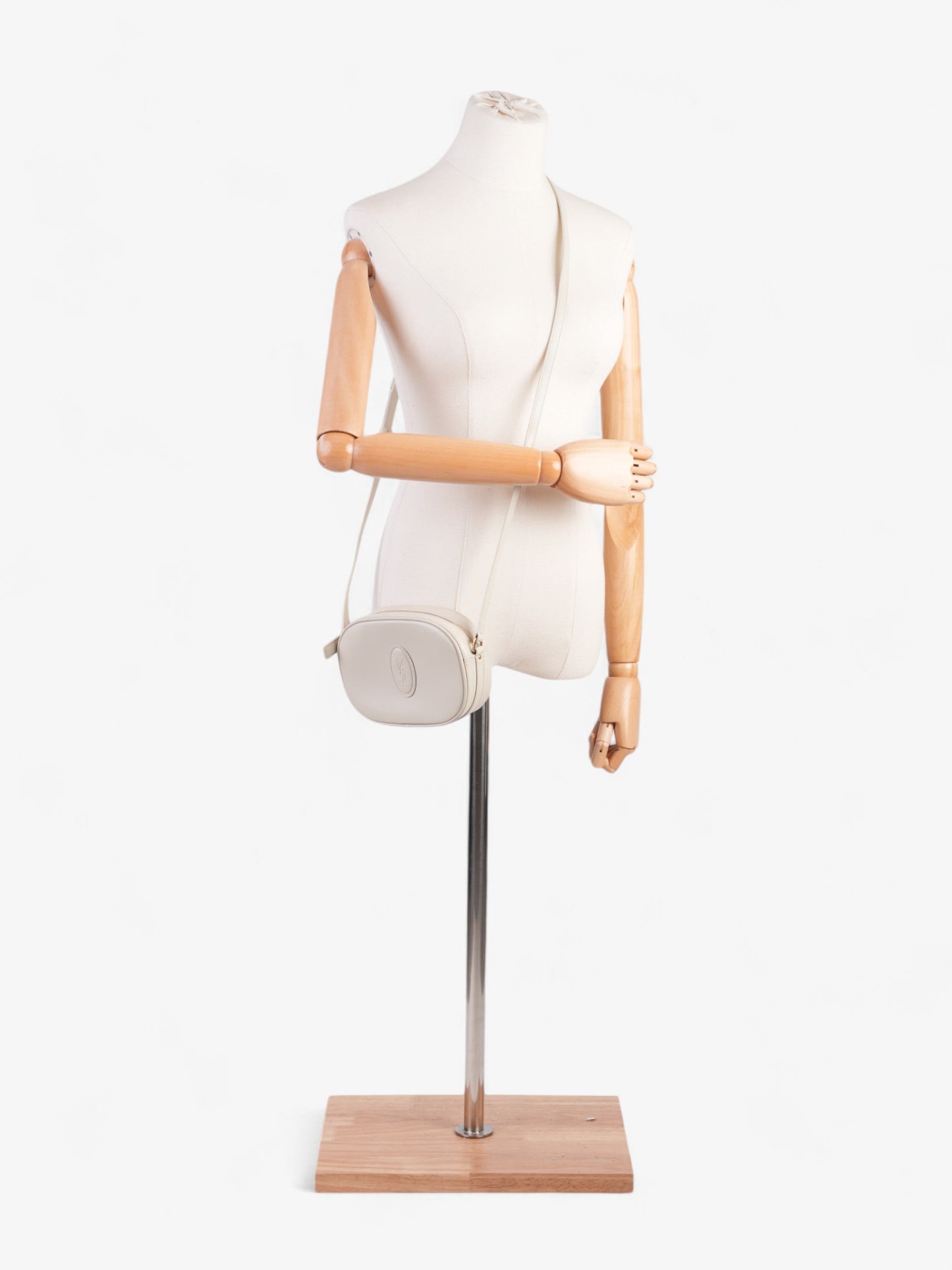 YSL Saint Laurent Le Camera Bag Calfskin Leather White Crossbody Bag