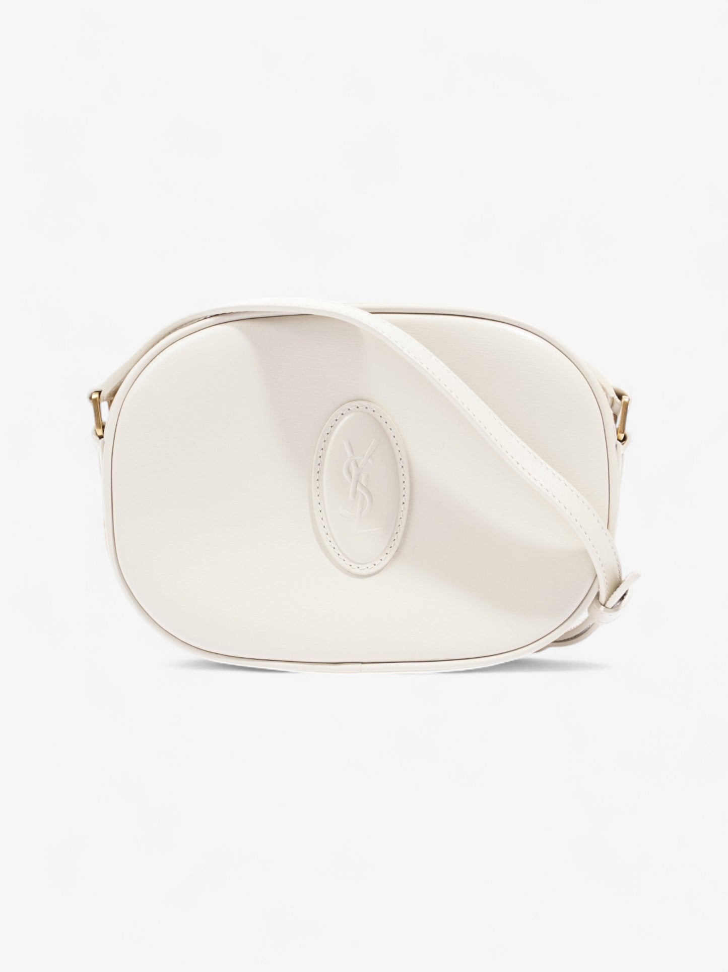 YSL Saint Laurent Le Camera Bag Calfskin Leather White Crossbody Bag