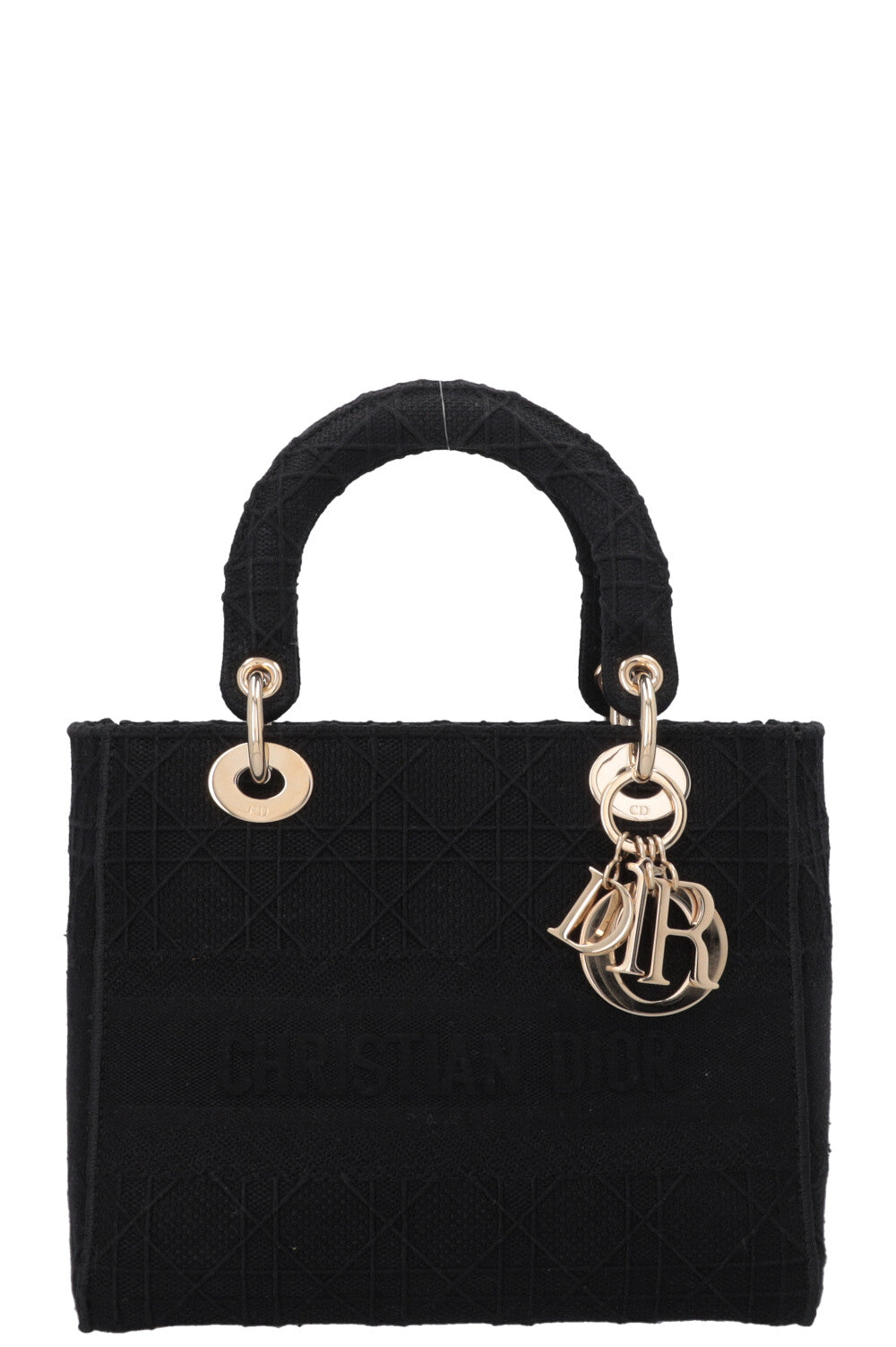 Dior Crossbody Bag Lady D-Lite Canvas Black Medium