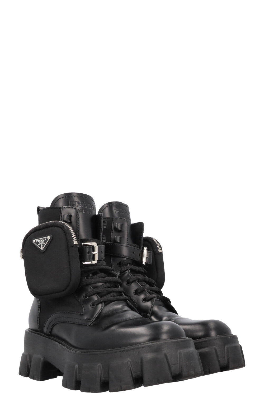 Prada Monolith Re- Boots 2 Nylon Black Shoes