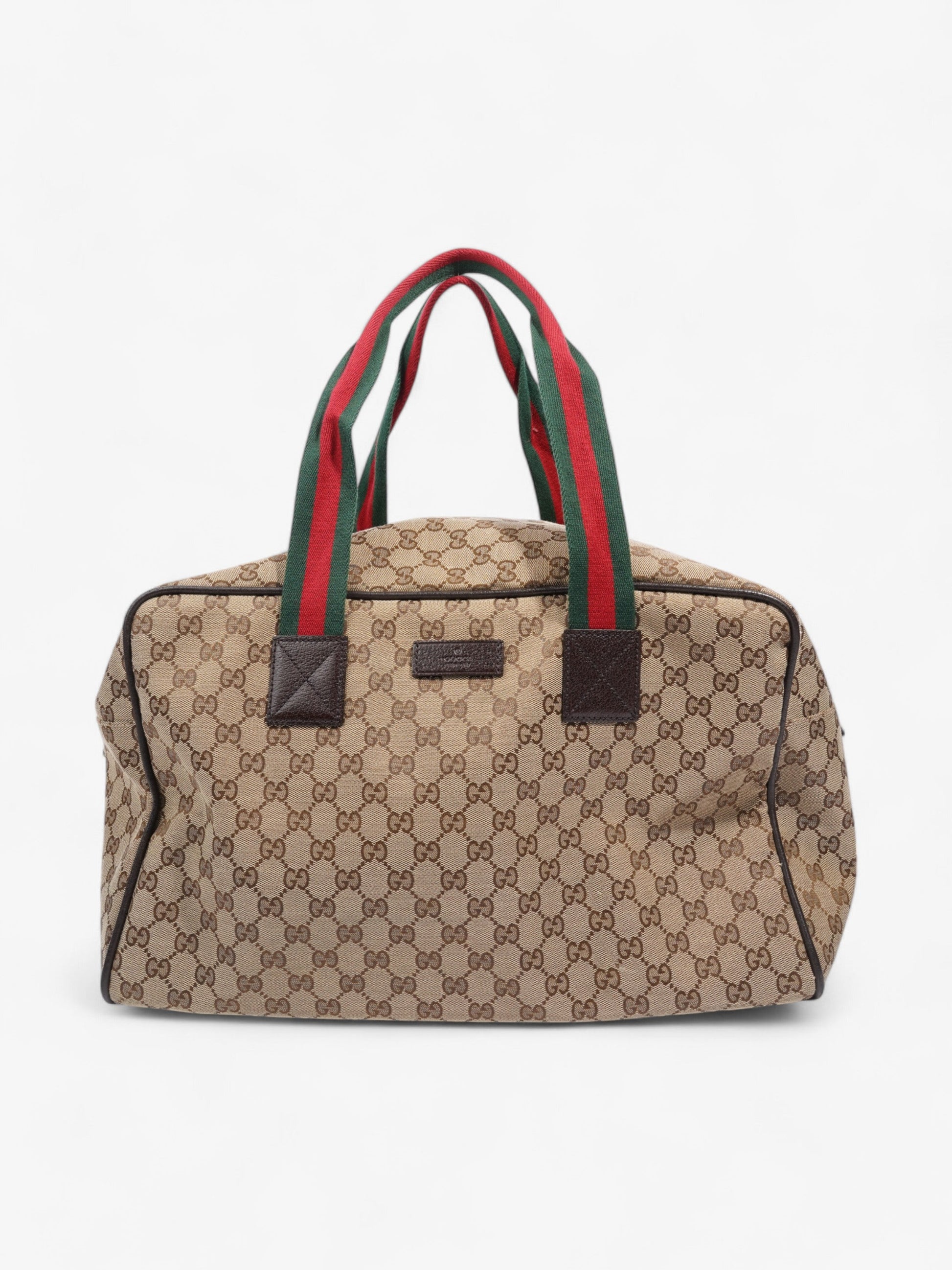 Gucci Carryall Duffle Bag Supreme Canvas Brown Travel Bag