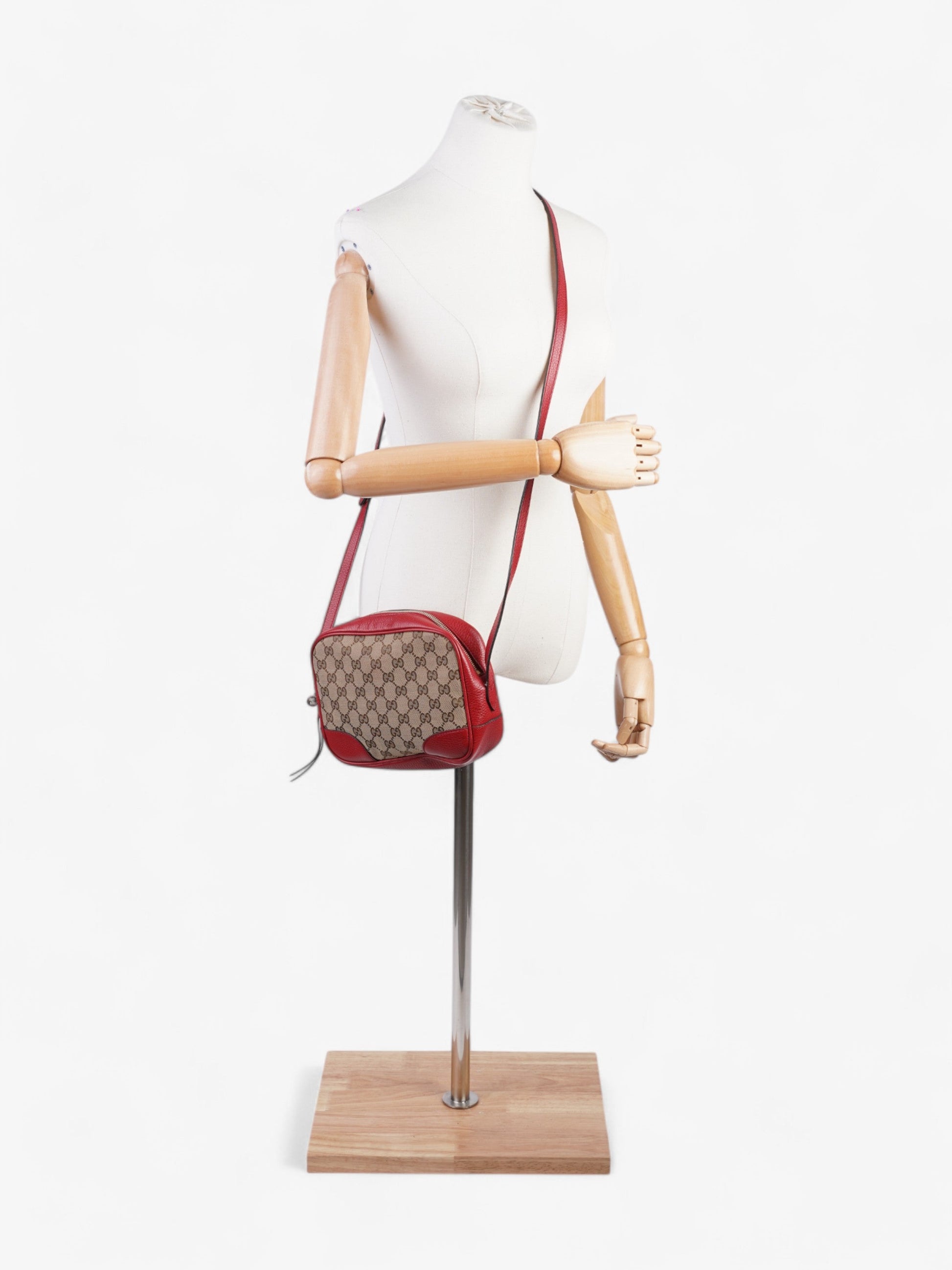 Gucci Bree Supreme Crossbody Bag Canvas Red Canvas 1