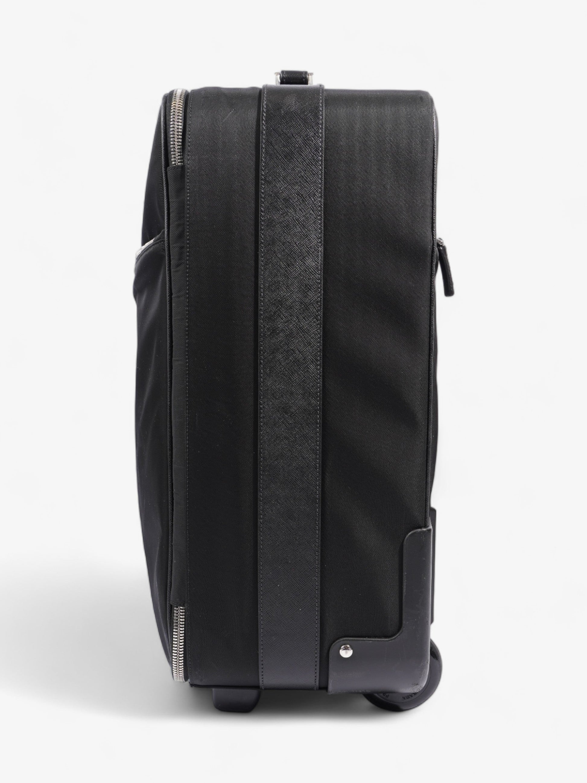 Prada Carry On Trolley Suitcase Re Travel Bag Nylon Black