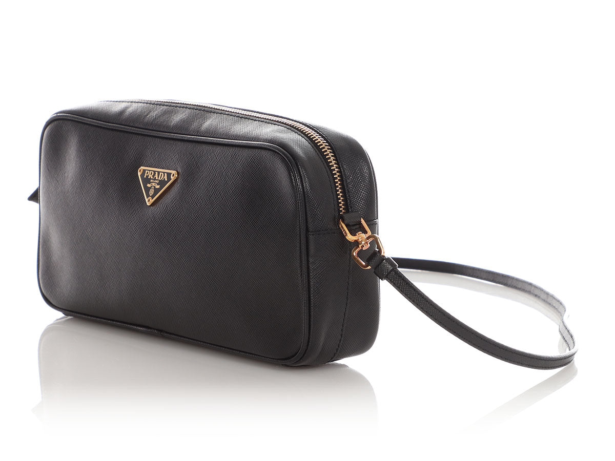 Prada Crossbody Saffiano Black Crossbody Bag