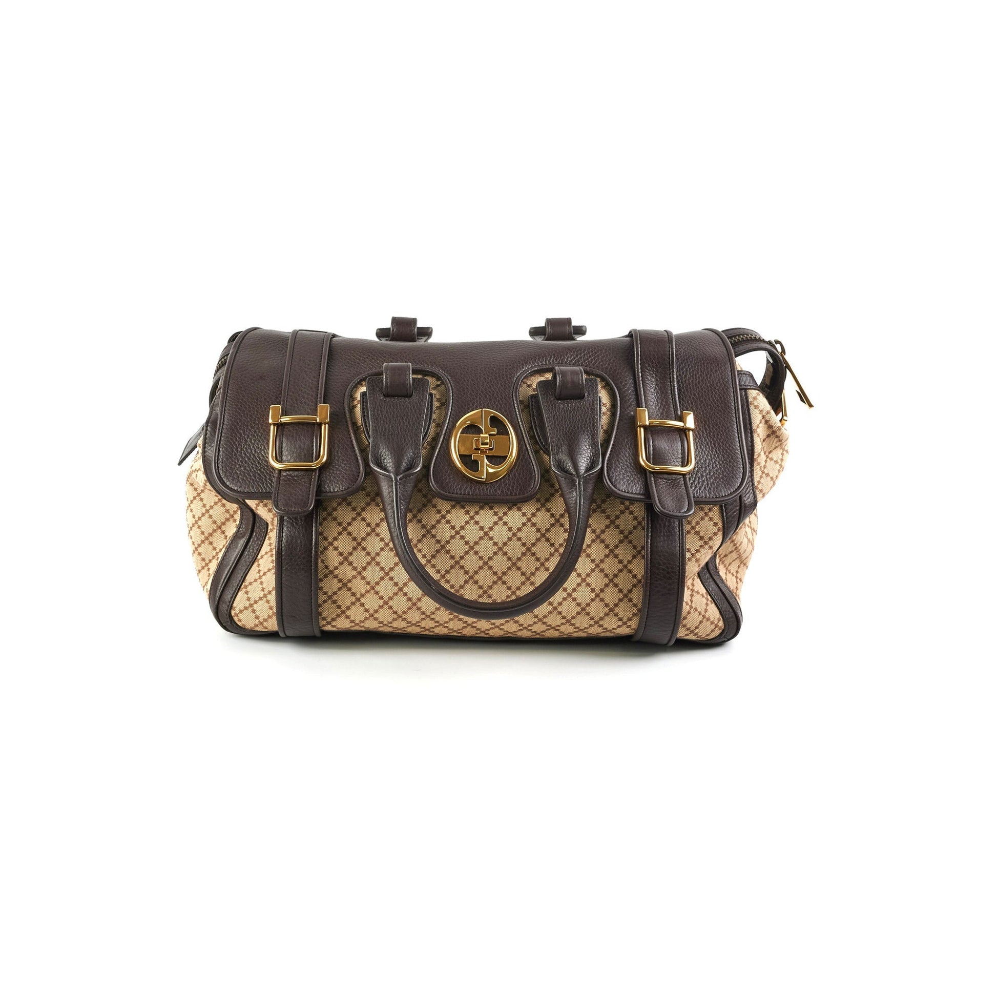 Gucci Boston Diamante Bag Brown Tote Bag