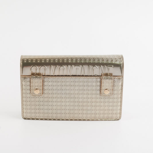 Dior Hold Bc Montaigne Belt Bag With Metallic Patent Gold Chain
