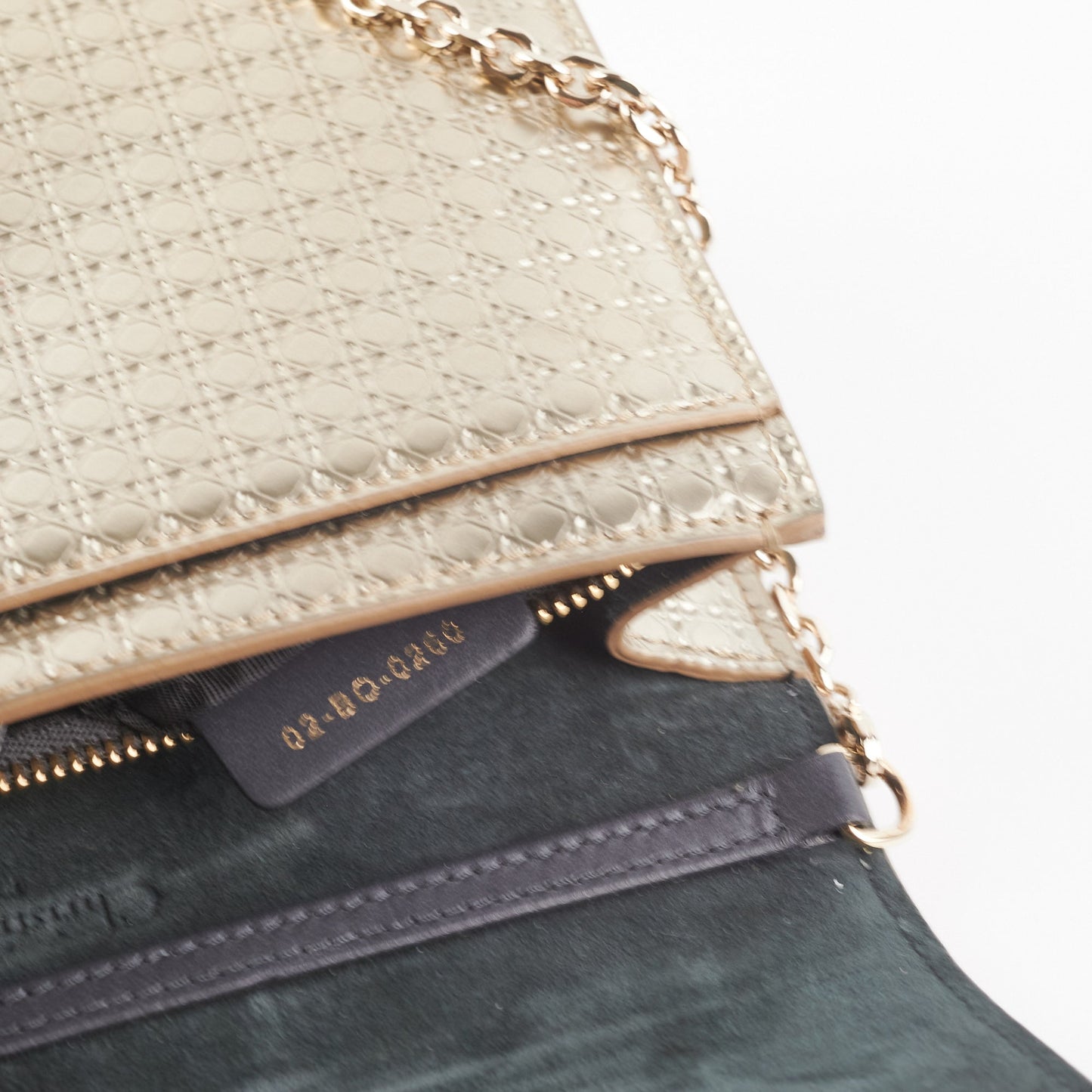 Dior Hold Bc Montaigne Belt Bag With Metallic Patent Gold Chain