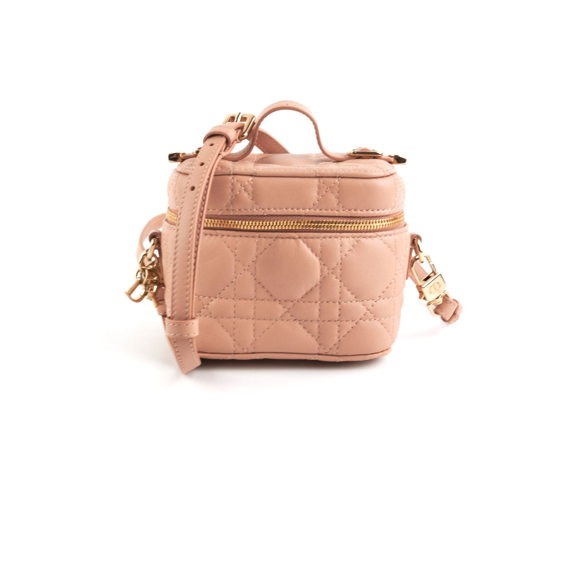Dior Lady Vanity Case Rose Des Vents Crossbody Bag Pink Micro