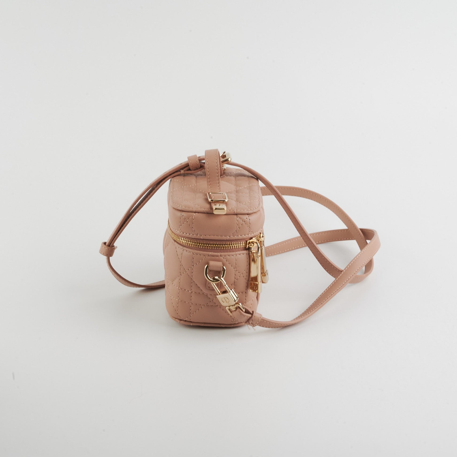 Dior Lady Vanity Case Rose Des Vents Crossbody Bag Pink Micro