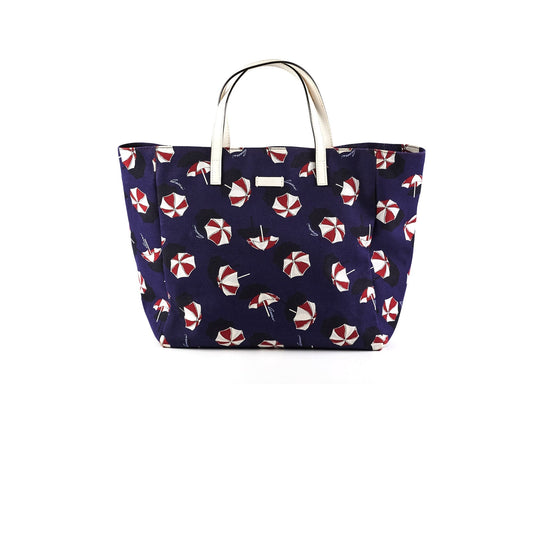 Gucci Tote Bag Umbrellas Navy Nylon Blue
