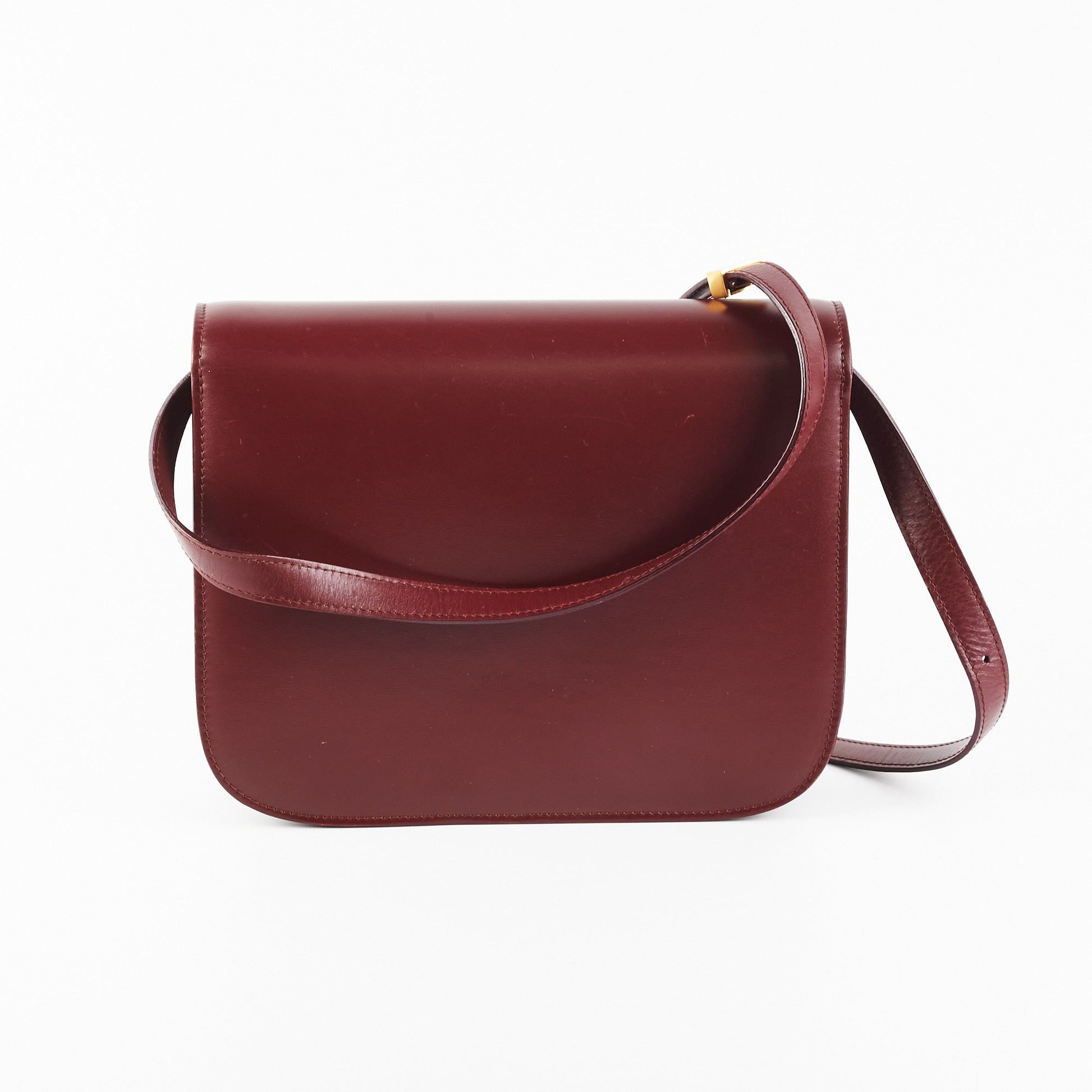 Luxury Box Burgundy Handbag Medium Travel Bag