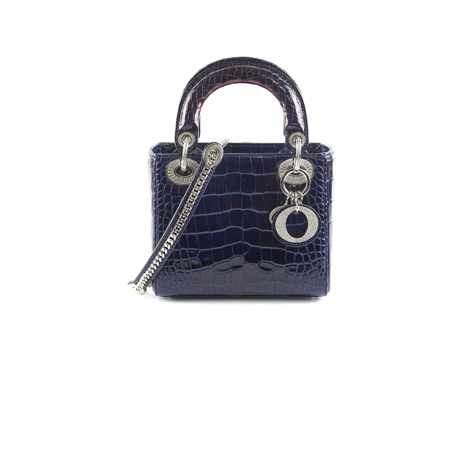 Dior Lady Crossbody Bag Blue Navy Mini