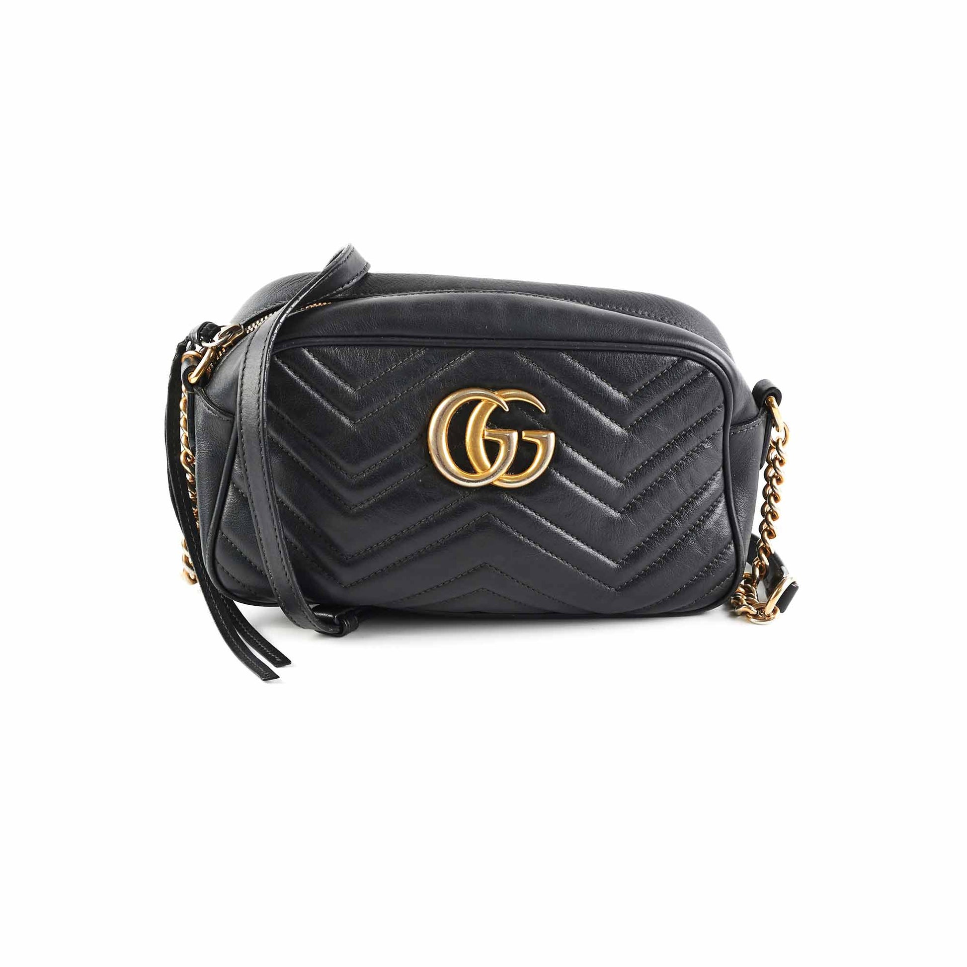 Gucci Marmont Camera Crossbody Bag Black