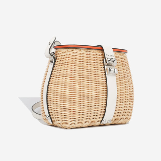 Prada Midollino Bag Wicker Shoulder Bag