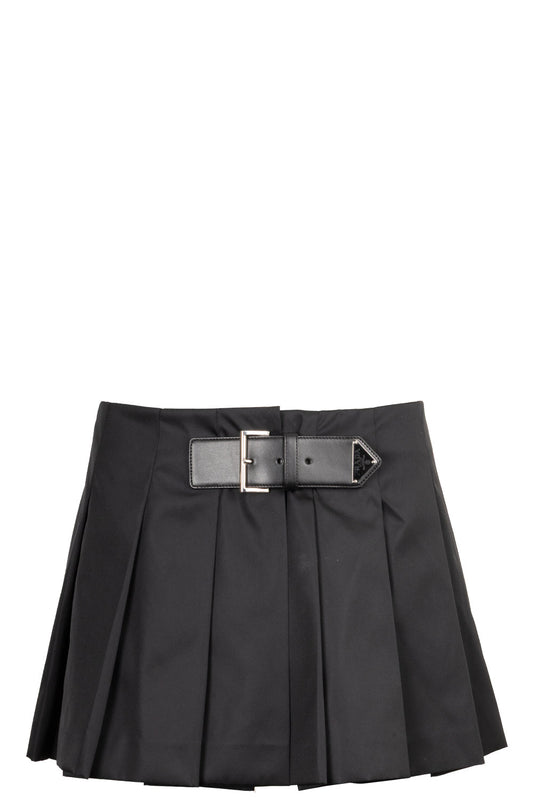 Prada Pleated Skirt Re Nylon Black Handbag