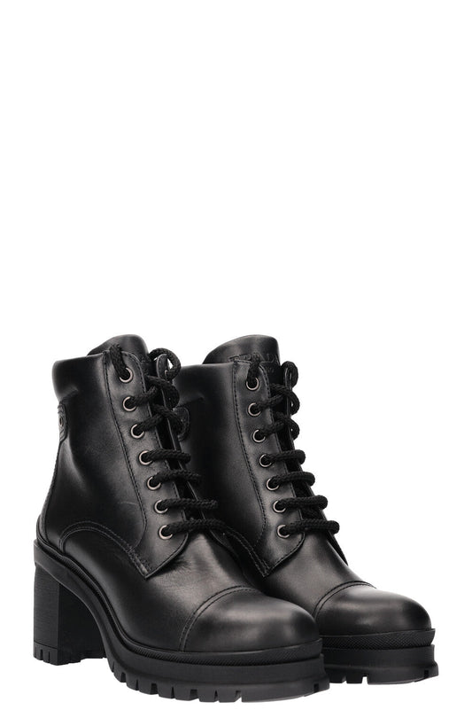 Prada Combat Boots Black Shoes