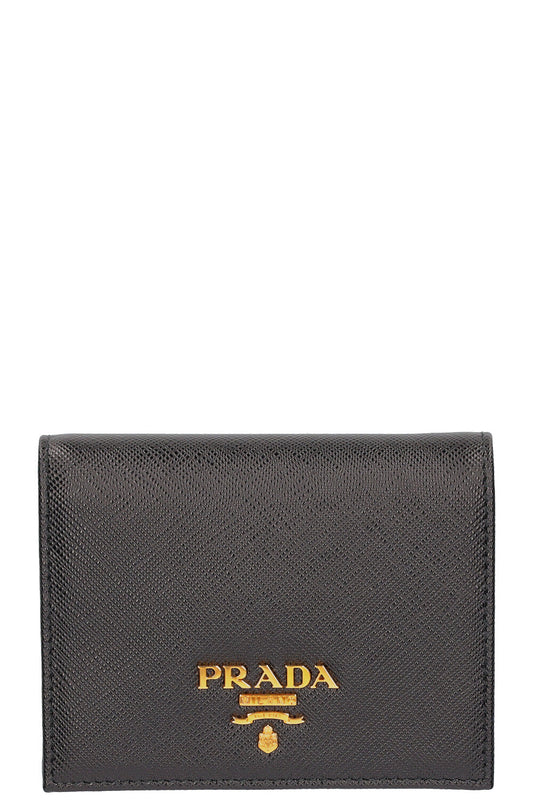 Prada Wallet Saffiano Black Small Handbag
