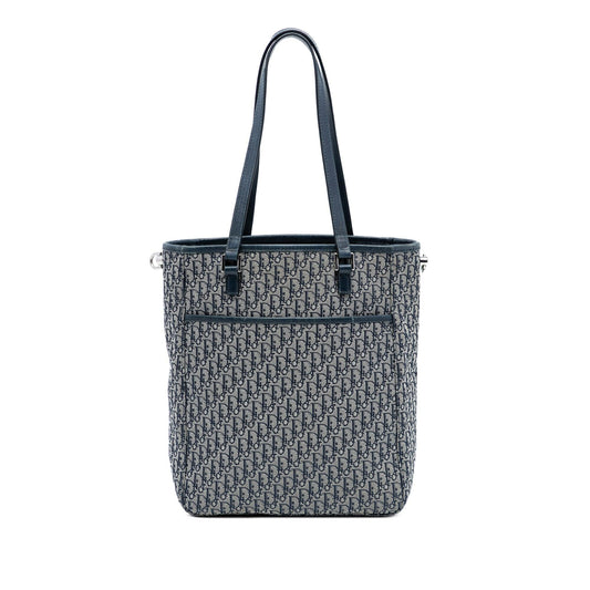 Dior Handbag issimo Trotter Tote Satchel Canvas Blue Satchel Bag
