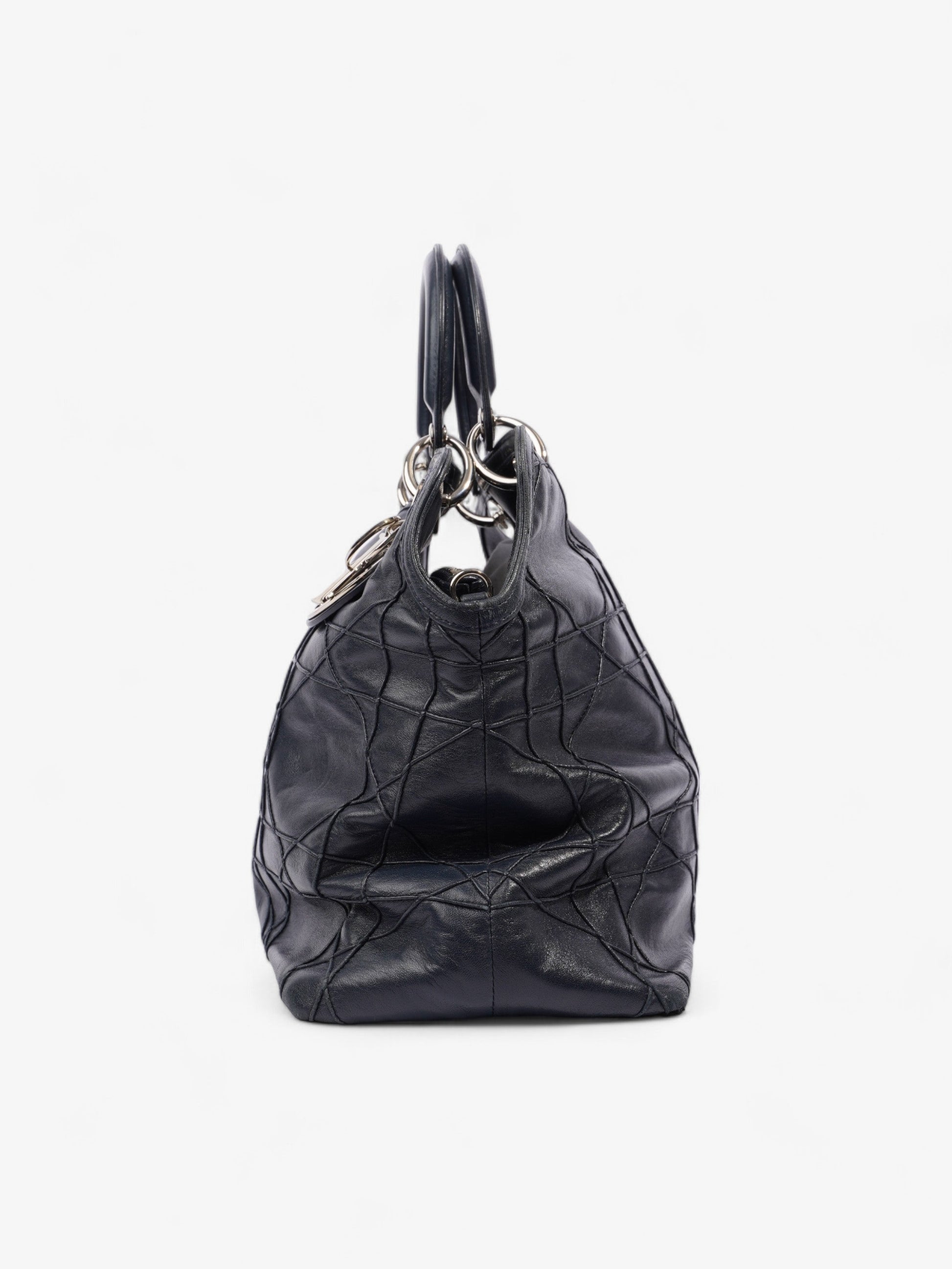 Dior Christian Granville Bag Leather Blue Navy Travel Bag