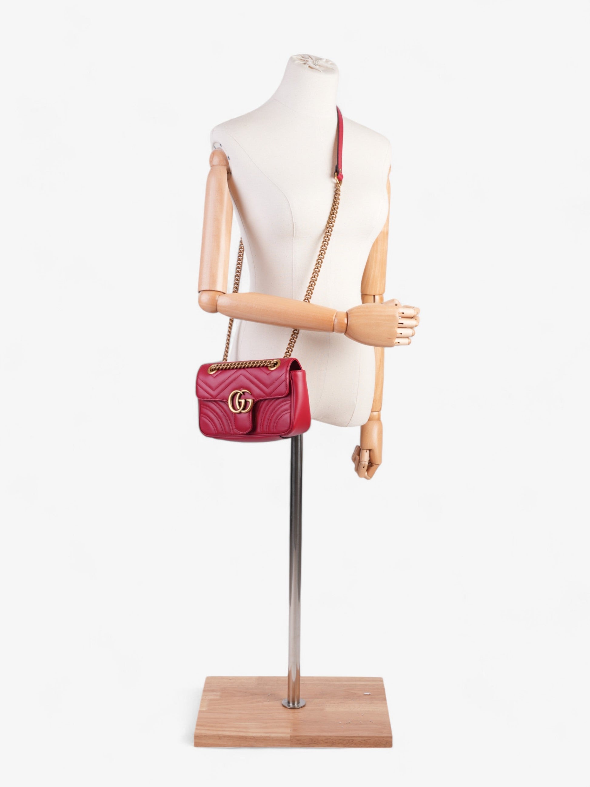 Gucci Marmont Mini Shoulder Bag Leather Matelasse Leather Mini