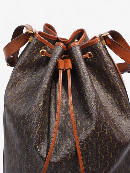 YSL Saint Laurent Le Long Bag Canvas Monogram Bucket Bucket Bag
